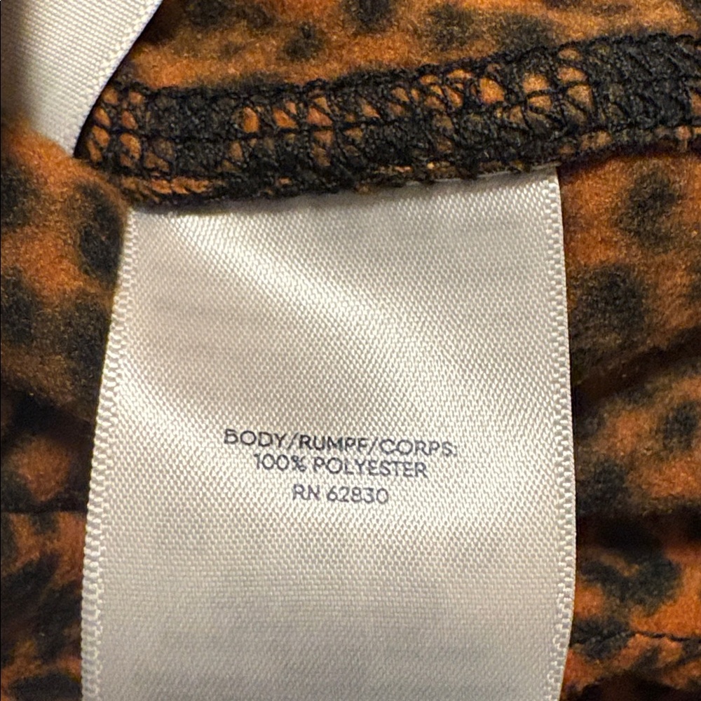 Lands' End Animal Print Quarter-Zip Top - Picture 6 of 6